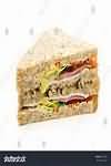 Sandwich, white bread, ham salad
