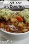 Stew, beef, with dumplings, homemade