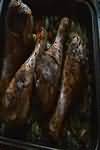 Turkey, drumsticks, roasted, meat and skin